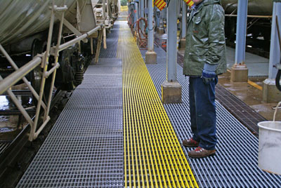 application - pultruded and molded fiberglass grating