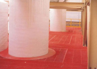 molded fiberglass grating cutaway application