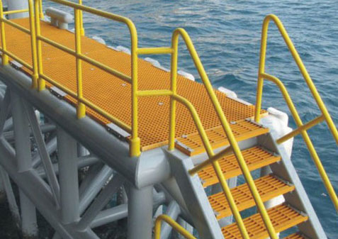 molded fiberglass grating application marine