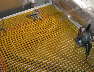molded frp grating installation